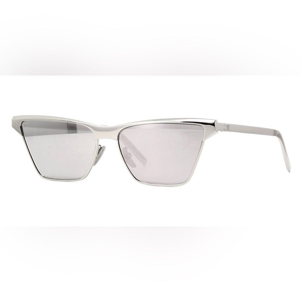 Givenchy NWT Unisex Metal Engraved Logo Rectangle Sunglasses